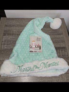 Martha On The Mantel Martha Stewart Santa Hat New With Tags